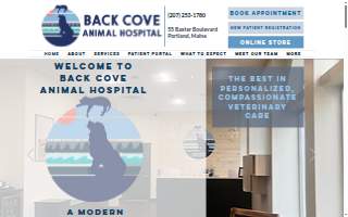 Back Cove Animal Hospital website