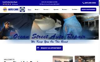 Ocean Street Auto Repair website