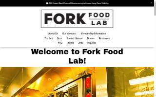 Fork Food Lab website