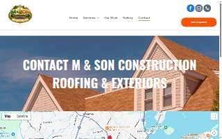 M and Son Construction. Residential and commercial website