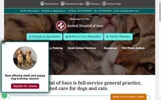 Animal Hospital of Saco website
