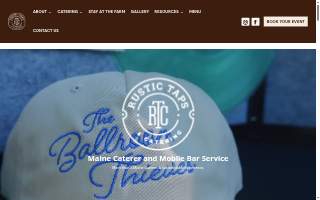 Rustic Taps and Catering website