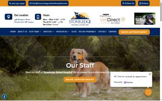 Stoneledge Animal Hospital website