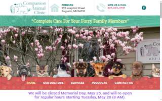Companion Animal Clinic of Augusta website