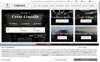 Crest Lincoln website
