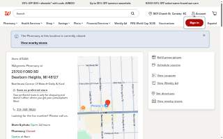 Walgreens Pharmacy of Dearborn website