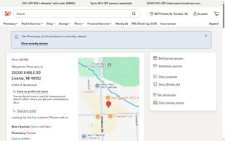 Walgreens Pharmacy of Livonia website