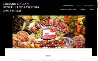 Luciano's Italian Restaurant website