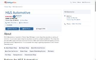 H&S Automotive website