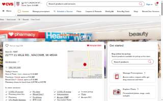 MinuteClinic at CVS of Clinton Township website