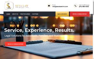 Seva Law Firm of Troy website