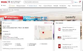 CVS Pharmacy of Troy website