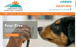 Oakland Hills Veterinary Hospital website