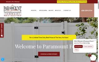 Paramount Fence of Troy website
