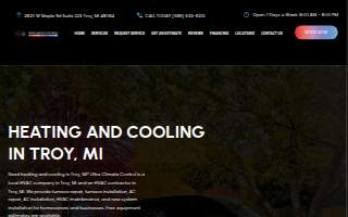 Ultra Climate Control Heating & Cooling website