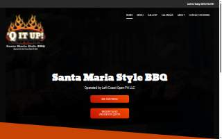 Q It Up Catering / Left Coast Open Pit LLC website