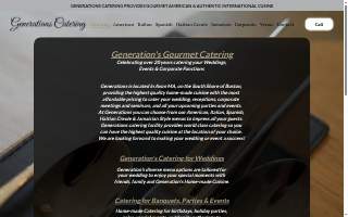 Generations Catering website