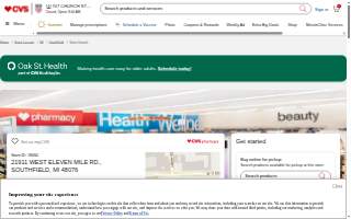 CVS Pharmacy of Southfield website