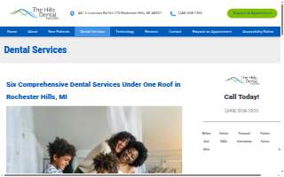 The Hills Dental Associates website