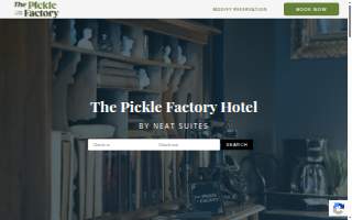 Pickle Factory Boutique Hotel website