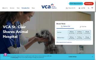 Harper Woods Veterinary Hospital website