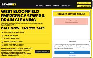 Sewer23™ - Plumbing, Sewer & Drain Cleaning of Royal Oak website