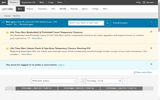 Life Time of Novi website