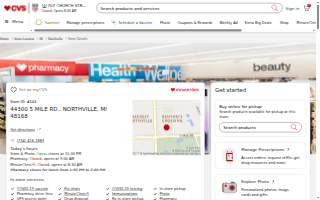 MinuteClinic at CVS of Dearborn Heights website