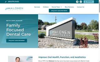 Halonen Dentistry website