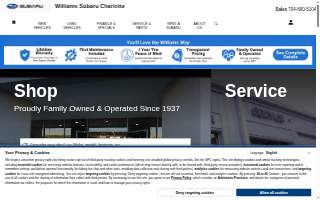 Williams Subaru website