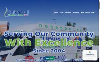 Universal Plumbing and Sewer website