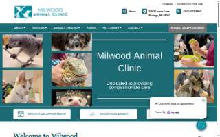 Milwood Animal Clinic website