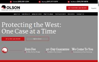Olson Law Firm website