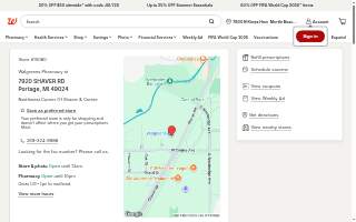 Walgreens Pharmacy of Portage website