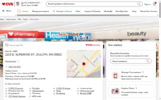 CVS Pharmacy of Duluth website