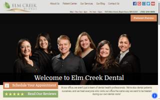 Elm Creek Dental website