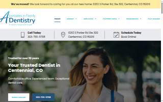 Aurora Dentistry website