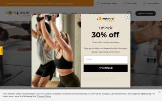 CorePower Yoga - Woodbury website