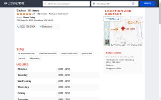 Salon Ultimo website