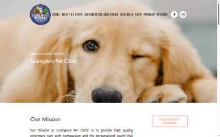 Lexington Pet Clinic website