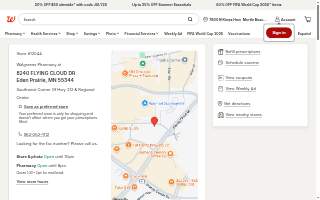 Walgreens Pharmacy of Eden Prairie website
