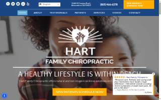 Hart Family Chiropractic website