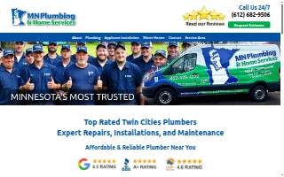 MN Plumbing & Home Services website