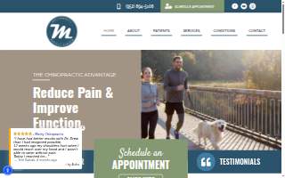 Marty Chiropractic Clinic website