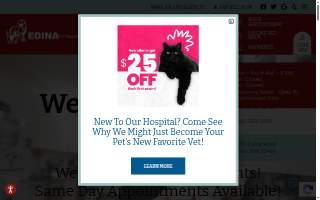 Edina Pet Hospital website