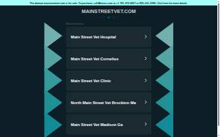 Main Street Veterinary Hospital website