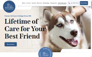 Park Grove Pet Hospital website