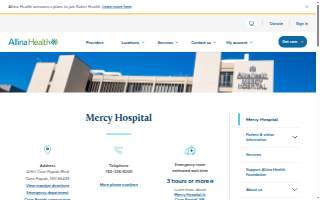 Mercy Hospital website
