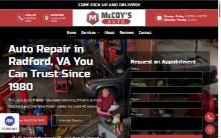 McCoy’s Auto Repair Service website