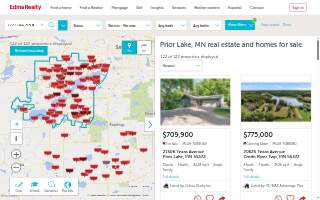 Edina Realty - Prior Lake / Savage Real Estate Agency website